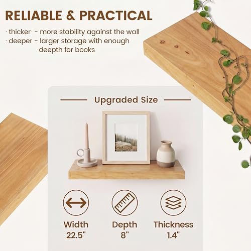 Venusmiles Elm Floating Shelves - Image 5