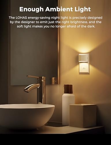 L LOHAS LED Night Lights Plug into Wall, Dimmable Night Light 2 Pack - Image 2