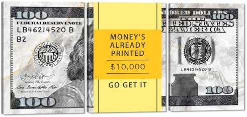 Inspirational Money Wall decor 100 Dollar bills Money Art Money at One's by YatsenBridge