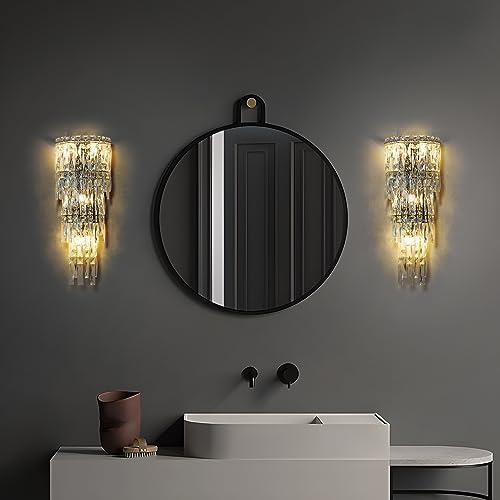 Wall Sconces, Modern Crystal Wall light Fixtures Indoor Luxury Chrome Wall Lamp - Image 2