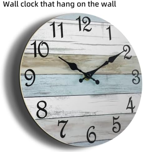 CHYLIN Wall Clock Non-Ticking Battery Operated Silent Rustic Coastal - Image 6