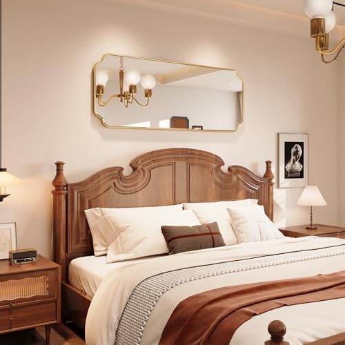 Kelly Miller 24"x60" Gold Foil Scalloped Decorative Full Length Mirror - Image 5