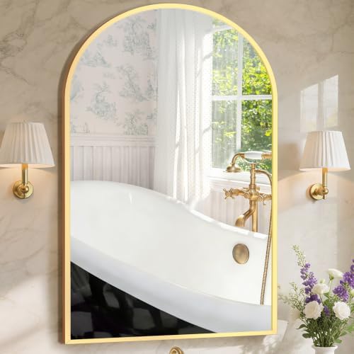 Sweetcrispy 26"x38" Arched Bathroom Mirror, Bathroom Mirrors by Sweetcrispy