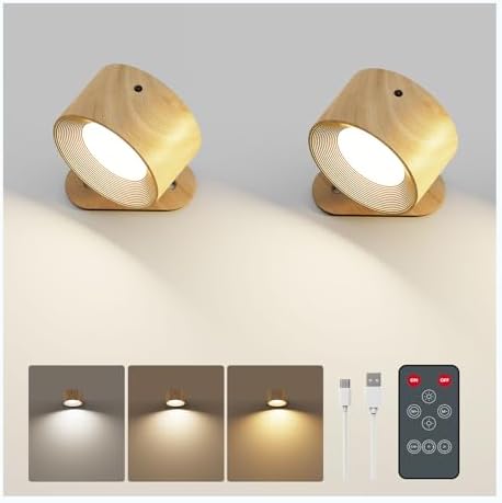 Kitloo Rechargeable Wall Sconces 2200mAH Battery Operated, 200LM LED Wall Light by IndoorLight