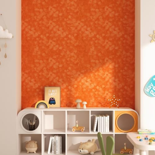 Stickyart Soft Orange Velvet Wallpaper Peel and Stick Felt Fabric Drawer Liner - Image 6