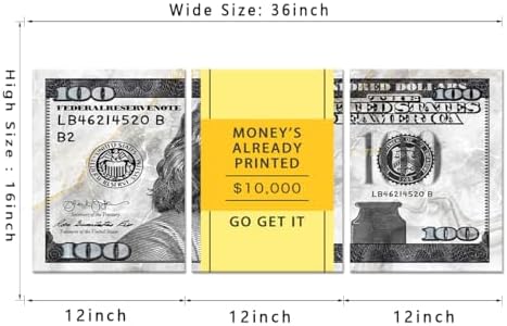 Inspirational Money Wall Art 100 Dollar Bill Wall Art Money Wall Art Decor - Image 5