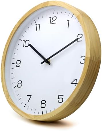 MEIRED Wooden Wall Clock 12 Inch Silent Non Ticking Wall Clocks Battery - Image 2