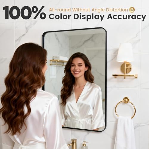 30" x 30" Black Bathroom Mirrors - Image 2