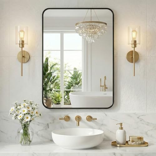 NEWBULIG Bathroom Mirror 26X38 Inch, Vanity Mirror by NEWBULIG