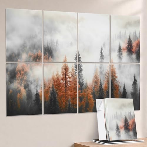 Peaudy 8-Pack Acoustic Panels Art: 48×32Inches Self-Adhesive Decorative by PeaudnyDesignYourDream