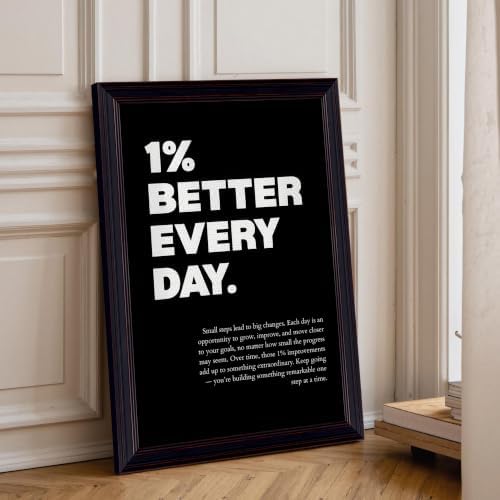 1% Better Every Day Motivational Canvas Wall Art, Growth Mindset Inspirational - Image 6