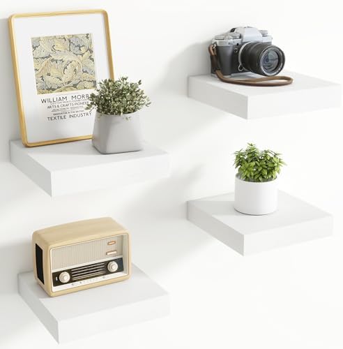 8Inch Square Floating shelves for Wall, 8In Deep, Invisible Brackets by Axeman