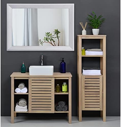 AAZZKANG Rectangular Wall Mirror Decorative Wood Framed Mirrors Large 26"x18" - Image 6