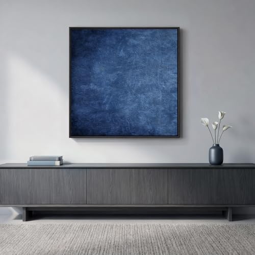 Large Framed Modern Navy Blue Abstract Wall Art by Cuspin