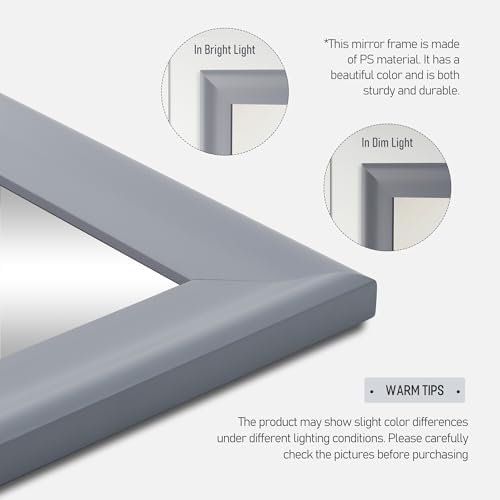 Bathroom Mirror for Wall, Rectangle Rustic Gray 24 x 36 inch Vanity Mirrors - Image 5