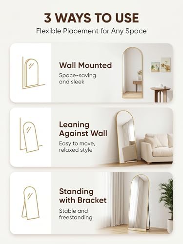 Full Length Mirror, Mirrors for Bedroom, Living Room Standing or Wall Leaning - Image 6