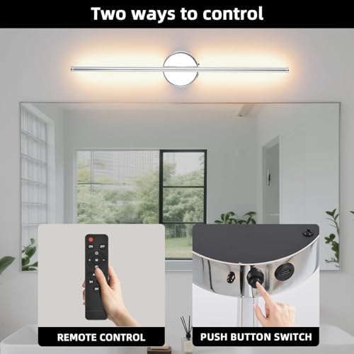 Battery Operated wall Sconce Set of 2, 27.5" Chrome USB Rechargeable LED - Image 5