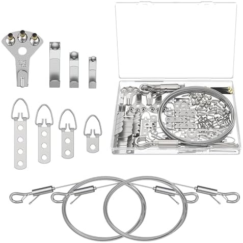 Uniclife 150 Pcs Picture Hanging Kit, 6.6 ft x 1/16" Picture Hanging Wire by UnicLife