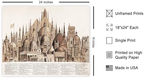 Poster Master Vintage Principal High Buildings of the Old World Poster - Image 2