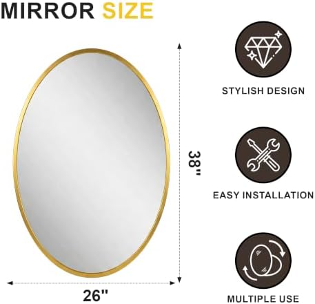 Oval Bathroom Mirror for Wall - Image 2