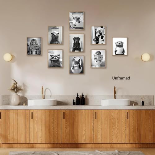 Msvenors Funny Bathroom Wall Art Set of 9 - Image 3