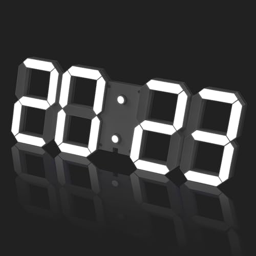 CHKOSDA 17 Inch 3D LED Digital Wall Clock by CHKOSDA