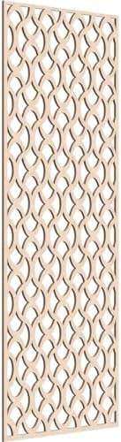 Resort Decorative Pierced Fretwork Wood Wall Panels, 31 3/8"W x 79 3/8"H x 3/8"T by EkenaMillwork