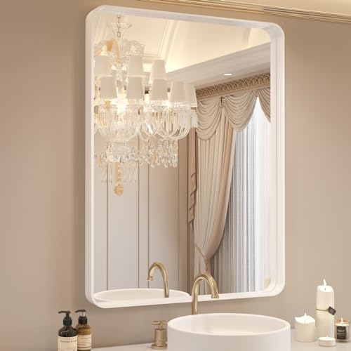 WEER White Bathroom Vanity Mirror 20x30 Inch by WEER