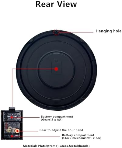 AYRELY® 24IN Decorative Moving Gear Large Wall Clock, Oversized Industrial - Image 6