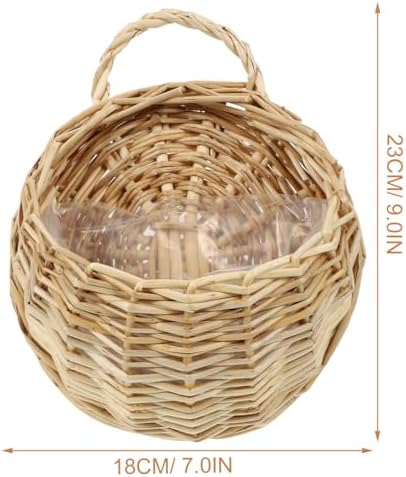 DOITOOL Willow Wall Basket, Semi Circular Baskets, Boho Flower Holder, Wall - Image 4