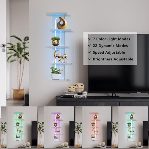 Homaterial 5 Tiers Floating Shelves - Image 4