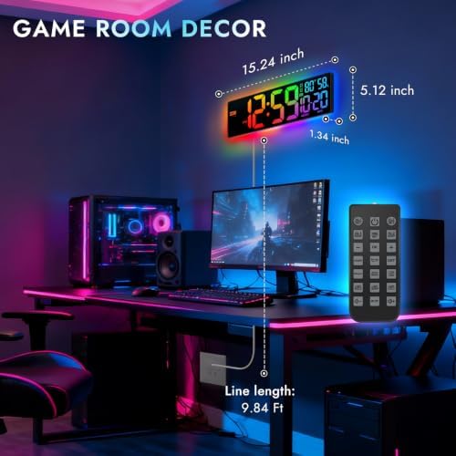 16.5" Large Digital Wall Clock - Image 3