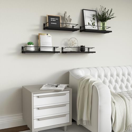RICHER HOUSE Floating Shelves Bathroom, Small Wall Shelf Over Toilet 4 Set - Image 7
