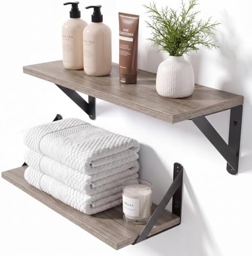 Wall Shelves 6 Inch Deep, 16 x 6 Set of 2 by Unknown