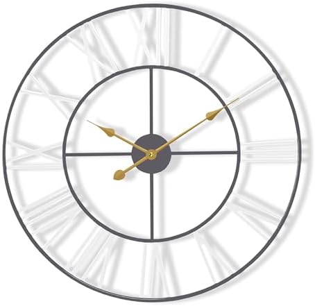 Sorbus Big Wall Clock, Roman Numeral Decor, Battery Operated by Sorbus