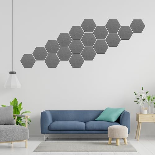 Hexagon Acoustic Panels, 12 Pack Self-Adhesive Sound Panels - Image 5