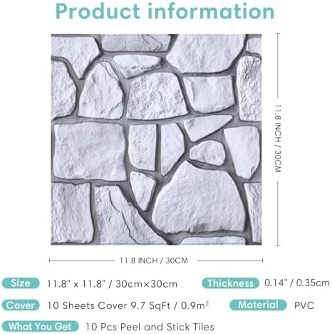 Commomy Faux Stone Peel and Stick Wall Panels - Image 6
