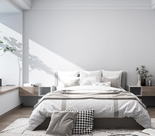 White Grasscloth Peel and Stick Wallpaper Linen 24"x394" - Image 6