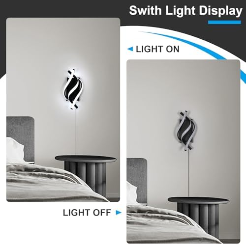DELIPOP Modern Wall Sconces, 6500K Plug in Spiral LED Wall Sconce, 21W LED Wall - Image 4
