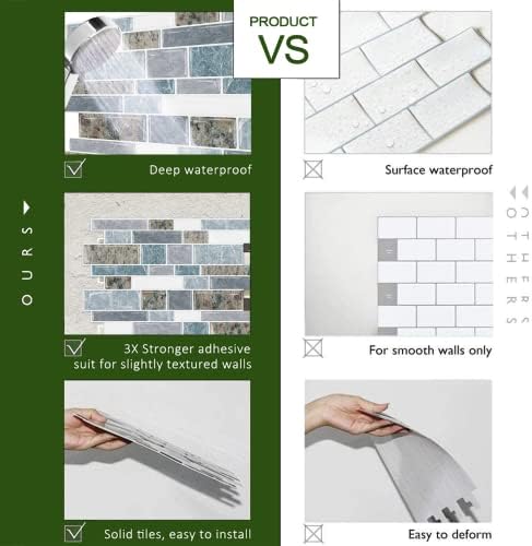 STICKGOO 10-Sheet Peel and Stick Backsplash - Image 4