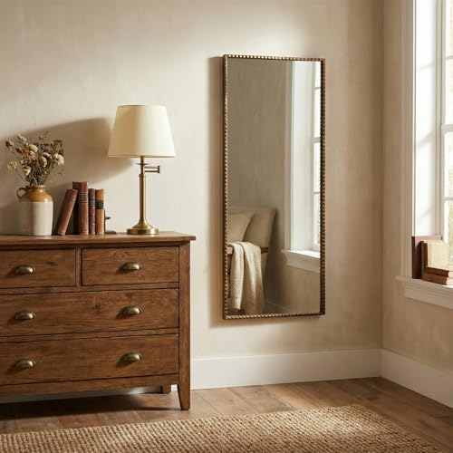 Antique Full Length Mirror, Rectangle Baroque Floor Mirror Decorative - Image 4