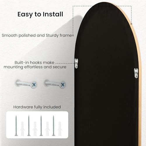 24"x36" Arch Wall Mirror for Wall, Wall Mounted Vanity Mirror for Bedroom - Image 5