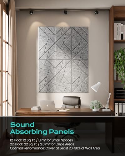 18 Pack Geometric Design Sound Proof Foam Panels - Image 5