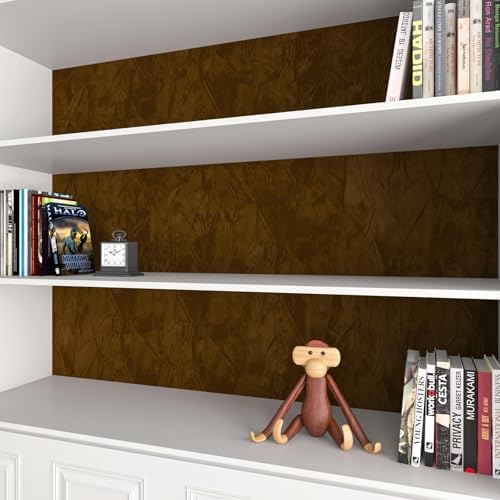 Decotalk Felt Fabric Wallpaper Peel and Stick Brown Felt Fabric Wall Paper - Image 6