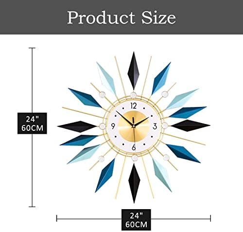 Large Wall Clock Modern Decorative Wall Clocks Silent Non-Ticking Bling Big - Image 5