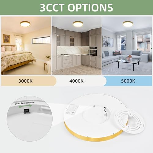 hykolity 12 Inch Selectable CCT LED Round Flat Panel Light - Image 6