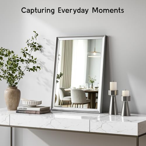 Brushed Nickel Bathroom Mirror 22x30 Inch - Image 5