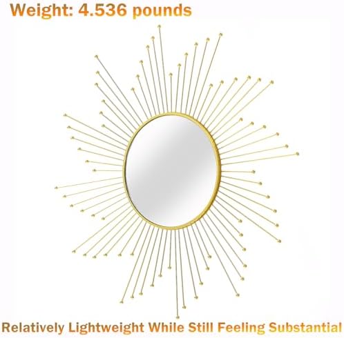 Large Gold Sunburst Mirror - Image 4