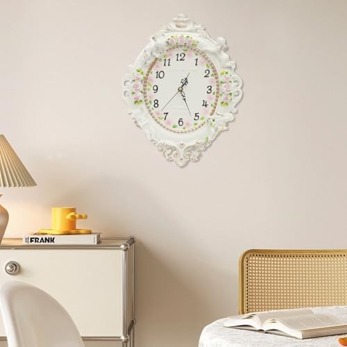European Style Resin Wall Clock, Retro Silent Clock - Image 3