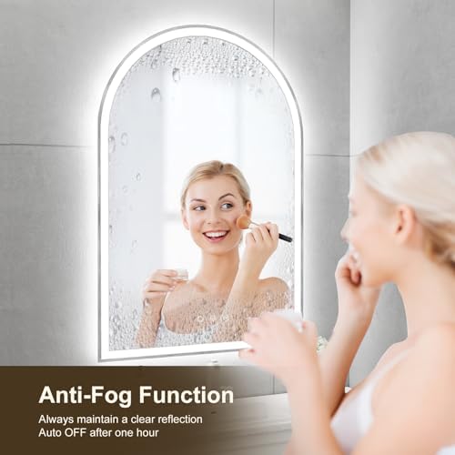 24"x36" Arched LED Lighted Bathroom Mirror - Image 3